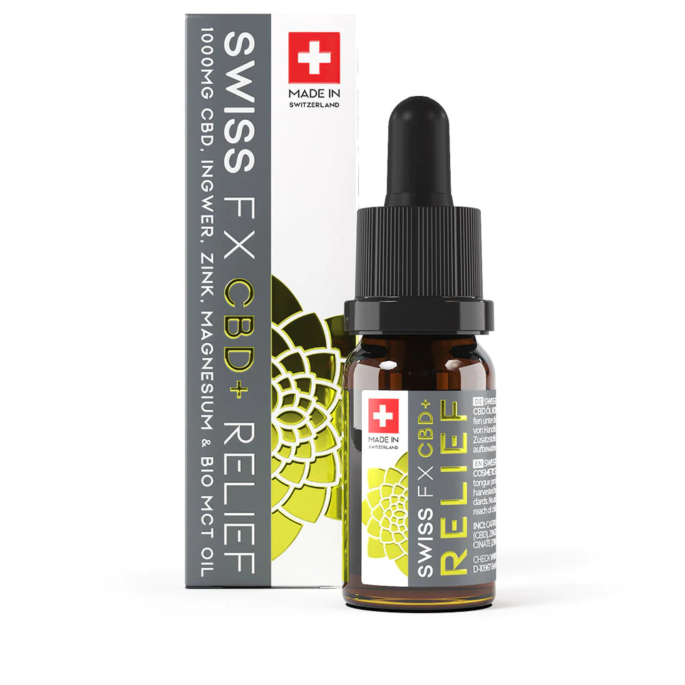 SWISS FX Relief 10% CBD (1000 mg) with ginger, zinc, magnesium and MCT oil